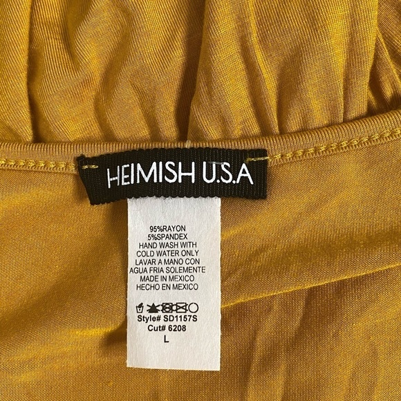 Heimish USA mustard‎ tiered dress. - Picture 11 of 11